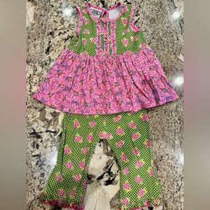 Flit and flitter two piece boutique girls set sz 2T